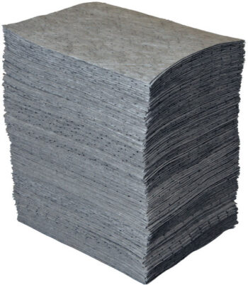 Bradyﾮ 15" X 19" SPCﾙ GPﾙ Gray 1-Ply Meltblown Polypropylene Dimpled Light Weight Double Coverage Sorbent Pad (200 Per Bale)