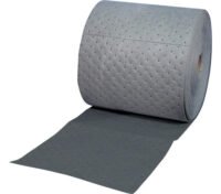 Bradyﾮ 15" X 150' SPCﾙ Gray 2-Ply Meltblown Polypropylene Dimpled Heavy Weight High Traffic Sorbent Roll, Perforated Lengthwise Every 5" And Cross-Wise Every 18"