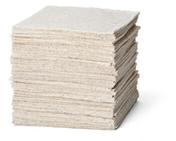Bradyﾮ 15" X 19" Re-Formﾙ White 80% Natural Cotton Fiber Heavy Weight Sorbent Pad (100 Per Case)