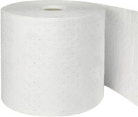 Bradyﾮ 14 1/4" X 150' Re-Formﾙ White 80% Natural Cotton Fiber Heavy Weight Sorbent Roll, Perforated Every 19"