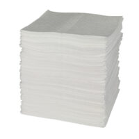 Bradyﾮ 15" X 19" SPCﾙ White 1-Ply Meltblown Polypropylene Dimpled Perforated Light Weight Double Coverage Sorbent Pad (200 Per Bale)