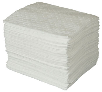Bradyﾮ 15" X 19" SPCﾙ White 1-Ply Meltblown Polypropylene Dimpled Perforated Medium Weight Sorbent Pad (100 Per Bale)