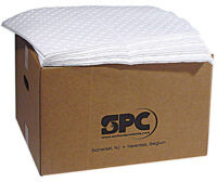 Bradyﾮ 15" X 19" SPCﾙ SXTﾮ Top Layer Blue And Bottom Layer White 3-Ply Meltblown Polypropylene Perforated Double Sided Light Weight Sorbent Pad (200 Per Case)