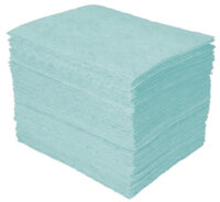 Bradyﾮ 12" X 12" SPCﾙ Universal Plusﾙ Green 3-Ply Surfactant Treated Polypropylene Dimpled Heavy Weight Sorbent Pad (50 Per Bag)