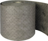 Bradyﾮ 15" X 150' SPCﾙ UXTﾙ Dark Gray 3-Ply Meltblown Polypropylene Perforated Double Sided Xtra Tough Low Linting Heavy Weight Sorbent Roll, Perforated Every 18"