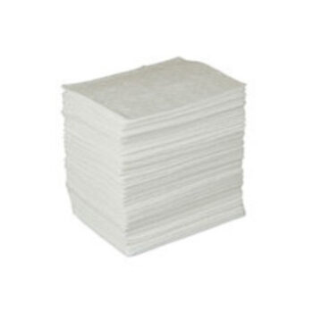 Radnorﾮ 15"  X 17" Light Weight Oil Sorbent Pads Perforated At 7 1/2"