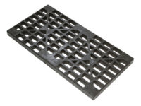 Justriteﾮ 24" X 2.5" X 48" Black Polyethylene Replacement Drum Grate