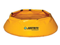 Justriteﾮ 51" X 11" Yellow PVC And Vinyl Portable Emergency Spill Containment Pop-Up Pool With 66 gal Spill Capacity