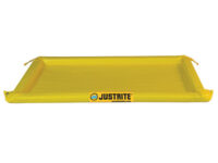 Justriteﾮ 2' X 4' X 2" Yellow PVC Temporary Spill Containment Berm With 10 gal Spill Capacity