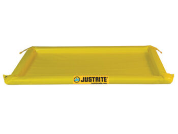 Justriteﾮ 2' X 4' X 2" Yellow PVC Temporary Spill Containment Berm With 10 gal Spill Capacity