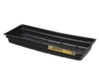 Justriteﾮ 46" X 16" X 5 1/2" EcoPolyBlendﾙ Black Recycled Polyethylene Lightweight Low-Profile Spill Tray With 12 Gallon Spill Capacity