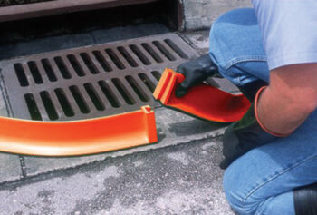 UltraTech 5' X 4" X 4 1/2" Ultra-Spill Berm Plusﾮ Orange Polyurethane Spill Berm