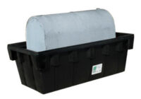 UltraTech 84 1/2" X 43 3/4" X 29" Ultra-275 Containment Sumpﾮ Black Polyethylene Spill Containment Sump With 360 Gallon Spill Capacity And Drain For 275 Gallon Oval Tank