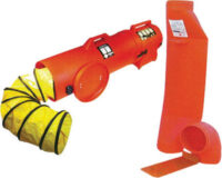 Air Systemsﾮ CVF Style 8" 848 cfm 1/4 hp 12 VDC Polyethylene Contractor Grade Ventilation Kit With Canister And 6" And 25' Flexible Duct