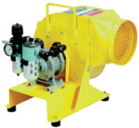 Air Systems International Saddle Ventﾮ 3000 cfm Pneumatic Blower Kit (For Use With Non-Hazardous Location Ventilators) (Includes SVB-A8 Pneumatic Blower, Saddle Ventﾮ, 90ﾰ Elbow, Conductive Duct, Duct Canister And Universal Mount)