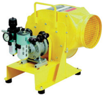 Air Systems International Saddle Ventﾮ 3000 cfm Pneumatic Blower Kit (For Use With Non-Hazardous Location Ventilators) (Includes SVB-A8 Pneumatic Blower, Saddle Ventﾮ, 90ﾰ Elbow, Conductive Duct, Duct Canister And Universal Mount)