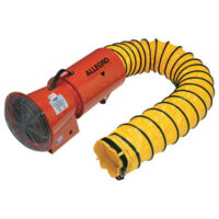 Allegroﾮ 36" X 13 5/8" X 15" 1150 cfm 1/4 hp 12 VDC 22 A Motor Cold Rolled Steel Axial Blower With Storage Canister And 8" X 25' Duct