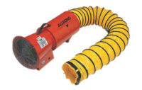 Allegroﾮ 28" X 13 5/8" X 15" 1275 cfm 1/3 hp 120 VAC 3 A Motor Cold Rolled Steel Electric Axial Blower With Canister And 8" X 15' Duct