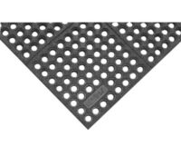 Superior Manufacturing Notraxﾮ 3' X 3' Black 3/4" Thick Nitrile Rubber Niruﾮ Cushion-Easeﾮ GSIIﾙ Wet/Dry Area Safety/Anti-Fatigue Floor Mat With Interlocking Edges