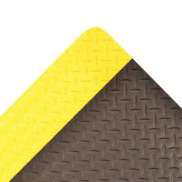 Superior Manufacturing 2" X 75" Yellow And Black 3/4" Thick Vinyl 975 Cushion Traxﾮ Ultraﾙ Non-Slip Anti-Fatigue Floor Mat