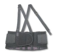 Ergodyne Small Black ProFlexﾮ 100 280D Spandexﾮ Economy Standard Back Support With Two-Stage Closure, Rubber Track, Polypropylene Stays And Detachable Suspenders