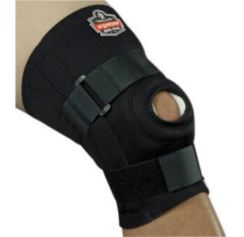 Ergodyne X-Large Black ProFlexﾮ 620 Neoprene Ambidextrous Knee Sleeve With 2" Hook And Loop Closure, Anterior Pad, Open Patella, (2) Lateral And (2) Medial Spiral Stays