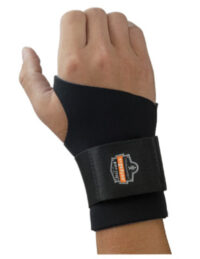 Ergodyne Small Black ProFlexﾮ 670 Neoprene Ambidextrous Single Strap Wrist Support With Reversible Hook And Loop Closure And 2" Woven Elastic Straps