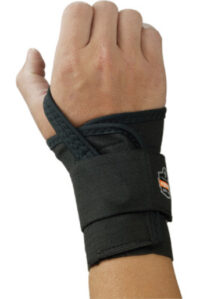 Ergodyne Large Black ProFlexﾮ 4000 Elastic Single Strap Right Hand Wrist Support With Two-Stage Hook And Loop Closure And Open-Center Stayﾙ