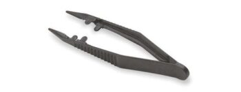 Northﾮ by Honeywell 4" Black Plastic Pointed Forceps With Corrugated Handle