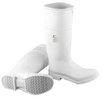 Onguard Industries Size 10 White 16" PVC Knee Boots With Safety-Locﾙ Outsole, Steel Toe And Removable Insole