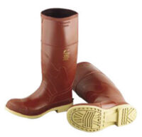 Onguard Industries Size 8 Superpolyﾮ Brown 16" PVC Chemical Resistant Knee Boots With Chevron Outsole, Steel Toe And Removable Insole