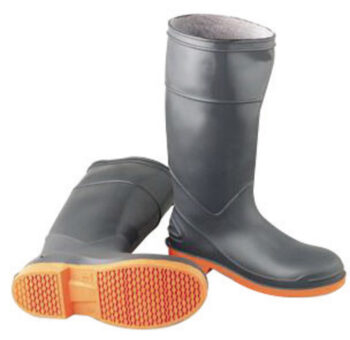 Onguard Industries Size 8 SureFlexﾙ Gray 16" PVC Chemical Resistant Knee Boots With Safety-Locﾙ Orange Outsole, Steel Toe And Removable Insole