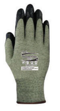 Ansell Size 11 PowerFlex® 80-813 13 Gauge Medium Duty Special Purpose Cut And Flame Resistant Foam Palm Coated Work Gloves With DuPont™ Kevlar® Liner And Knit Wrist