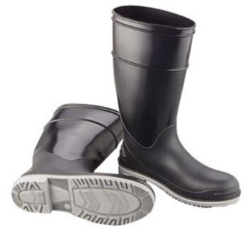 Onguard Industries Size 8 Goliath Black Polyblendﾮ Chemical Resistant Knee Boots With Power-Lug Outsole, Steel Toe And Removable Insole