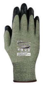 Ansell Size 8 PowerFlex® 80-813 13 Gauge Medium Duty Special Purpose Cut And Flame Resistant Foam Palm Coated Work Gloves With DuPont™ Kevlar® Liner And Knit Wrist