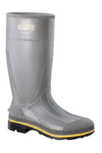 Servusﾮ By Honeywell Size 8 PROﾮ Gray 15" PVC Knee Boots With TDTﾮ Dual Compound Yellow And Beige Outsole, Steel Toe And Removable Insole