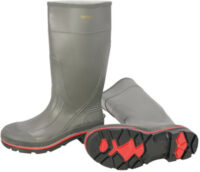 Servusﾮ By Honeywell Size 10 PROﾮ Gray 15" PVC Knee Boots With TDTﾮ Dual Compound Red And Black Outsole And Removable Insole