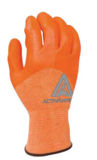 Ansell Size 11 Hi-Viz Orange ActivArmr® Neoprene And Nitrile Cut Resistant Gloves With Knit Wrist, Spandex, Polyester, Nylon And Kevlar® Lined And Neoprene And Nitrile Coating