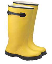 Radnorﾮ Size 14 Yellow 17" Rubber Over-The-Shoe Boots With Ribbed Outsole