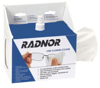 Radnorﾮ Small Disposable Lens Cleaning Station (Includes 8 Oz Alcohol-Free Lens Cleaning Solution And 600 Tissues)