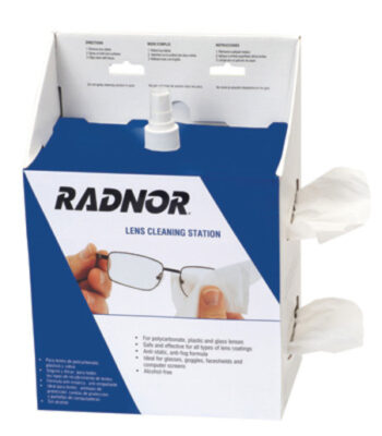 Radnorﾮ Large Disposable Lens Cleaning Station (Includes 16 Oz Lens Alcohol-Free Cleaning Solution And 1200 Tissues)