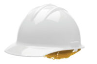 Bullardﾮ White HDPE Cap Style Hard Hat With 6 Point Pinlock Suspension
