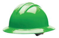 Bullardﾮ Green HDPE Full Brim Hard Hat With 6 Point Rachet Suspension