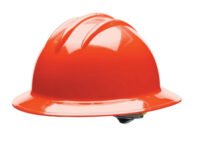 Bullardﾮ Orange HDPE Full Brim Hard Hat With 6 Point Rachet Suspension