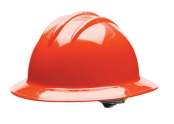 Bullardﾮ Orange HDPE Full Brim Hard Hat With 6 Point Rachet Suspension
