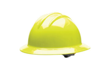 Bullardﾮ Yellow HDPE Full Brim Hard Hat With 6 Point Rachet Suspension