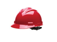 Bullardﾮ Red HDPE Cap Style Hard Hat With 4 Point Rachet Suspension