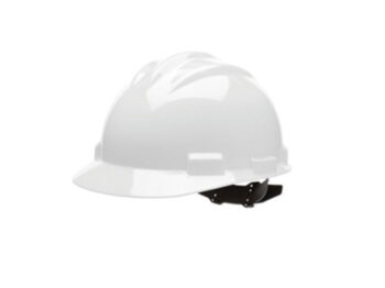 Bullardﾮ White HDPE Cap Style Hard Hat With 4 Point Pinlock Suspension