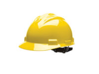 Bullardﾮ Yellow HDPE Cap Style Hard Hat With 4 Point Pinlock Suspension