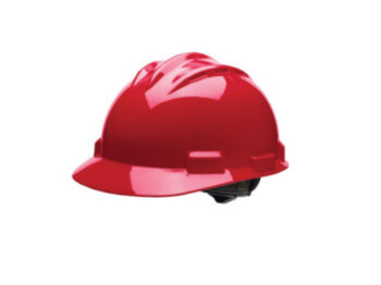 Bullardﾮ Red HDPE Cap Style Hard Hat With 4 Point Rachet Suspension